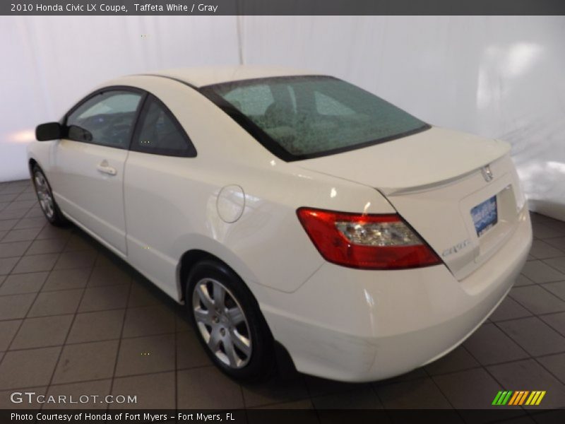 Taffeta White / Gray 2010 Honda Civic LX Coupe