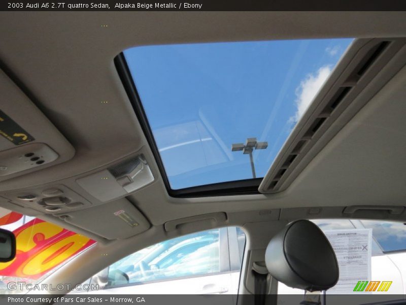 Alpaka Beige Metallic / Ebony 2003 Audi A6 2.7T quattro Sedan