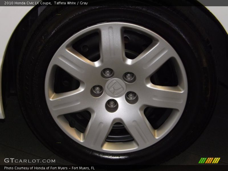 Taffeta White / Gray 2010 Honda Civic LX Coupe