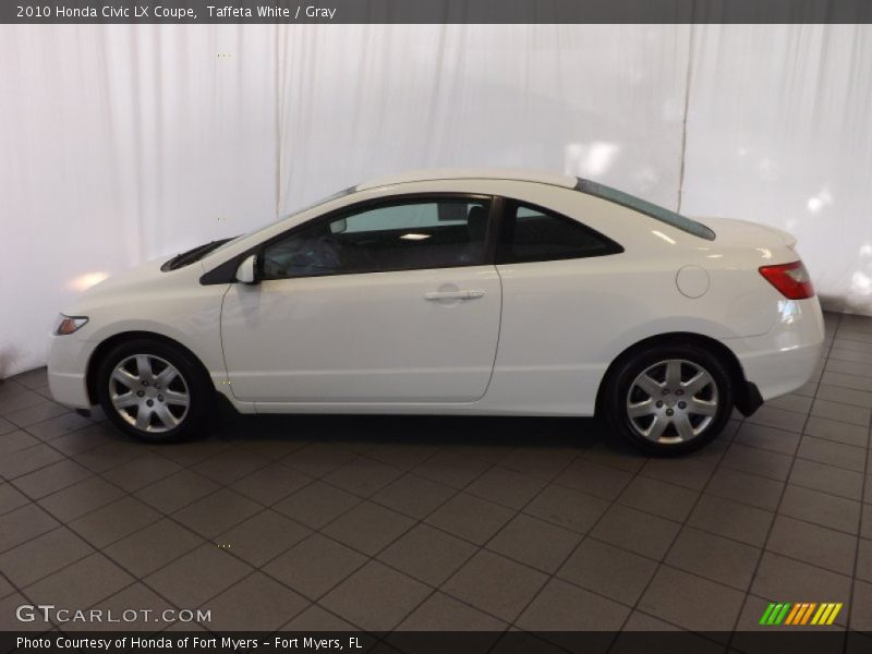 Taffeta White / Gray 2010 Honda Civic LX Coupe