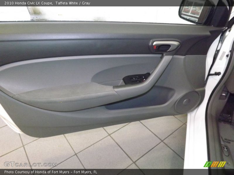 Taffeta White / Gray 2010 Honda Civic LX Coupe