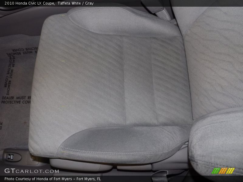 Taffeta White / Gray 2010 Honda Civic LX Coupe