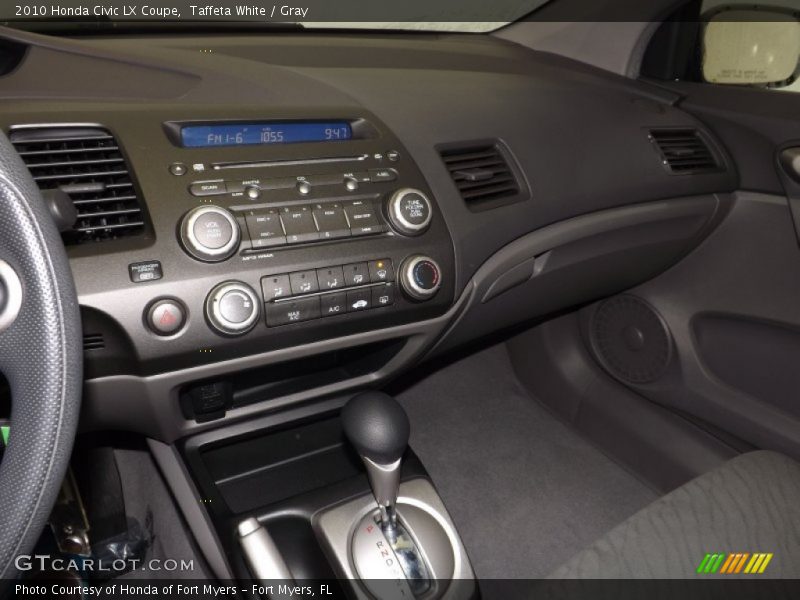 Taffeta White / Gray 2010 Honda Civic LX Coupe