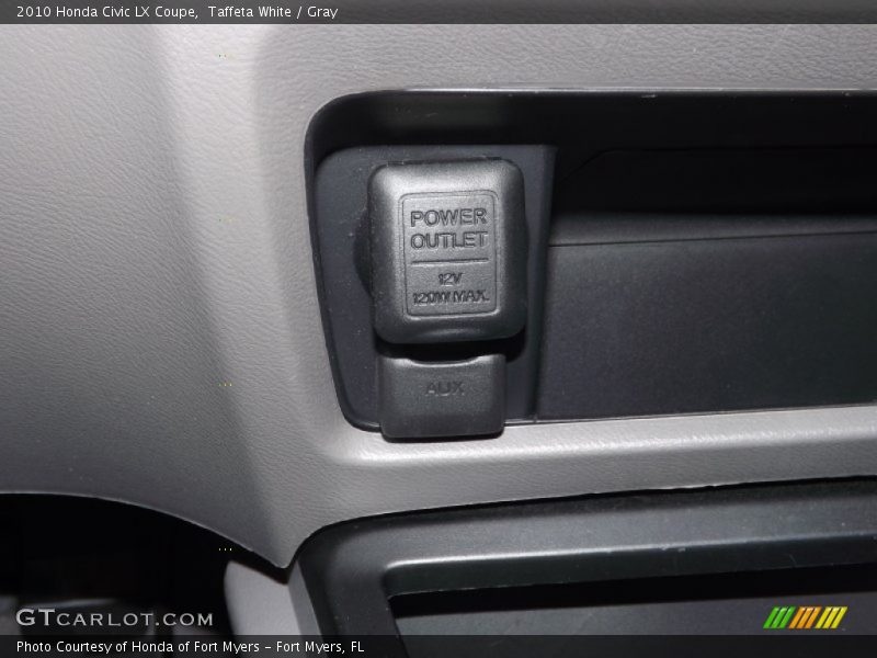 Taffeta White / Gray 2010 Honda Civic LX Coupe