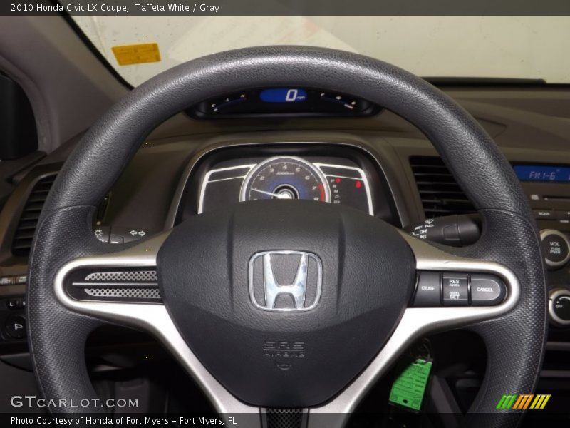 Taffeta White / Gray 2010 Honda Civic LX Coupe