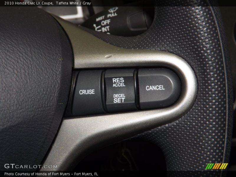 Taffeta White / Gray 2010 Honda Civic LX Coupe