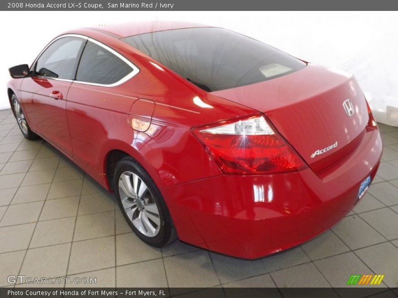San Marino Red / Ivory 2008 Honda Accord LX-S Coupe