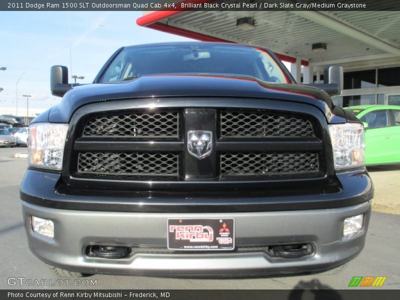 Brilliant Black Crystal Pearl / Dark Slate Gray/Medium Graystone 2011 Dodge Ram 1500 SLT Outdoorsman Quad Cab 4x4
