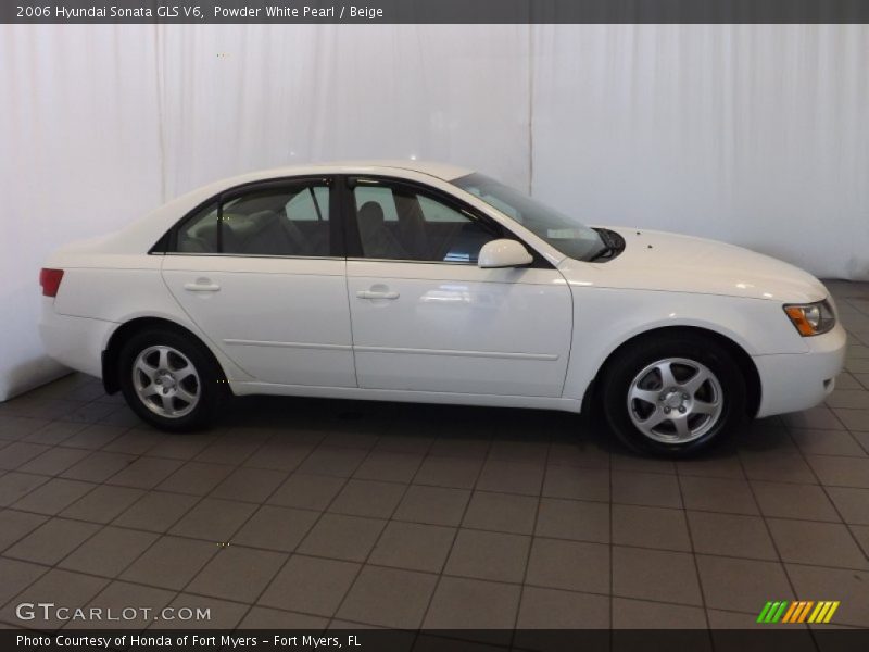 Powder White Pearl / Beige 2006 Hyundai Sonata GLS V6