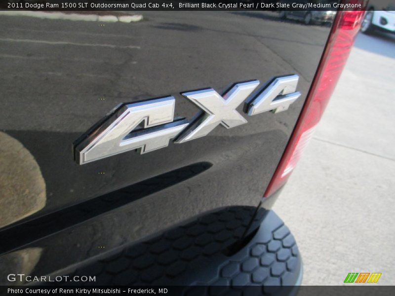 Brilliant Black Crystal Pearl / Dark Slate Gray/Medium Graystone 2011 Dodge Ram 1500 SLT Outdoorsman Quad Cab 4x4