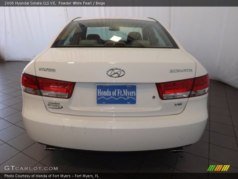 Powder White Pearl / Beige 2006 Hyundai Sonata GLS V6