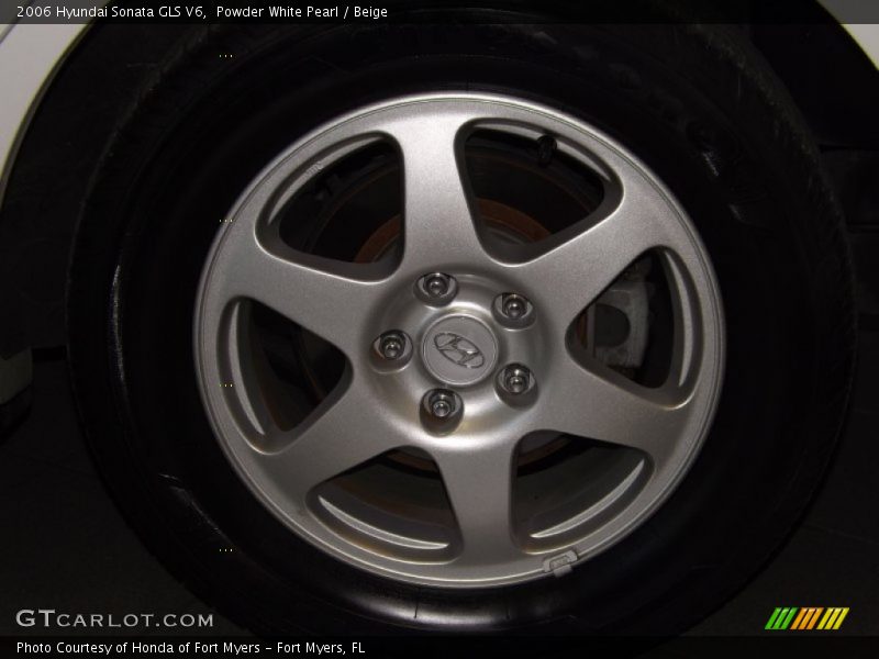 Powder White Pearl / Beige 2006 Hyundai Sonata GLS V6