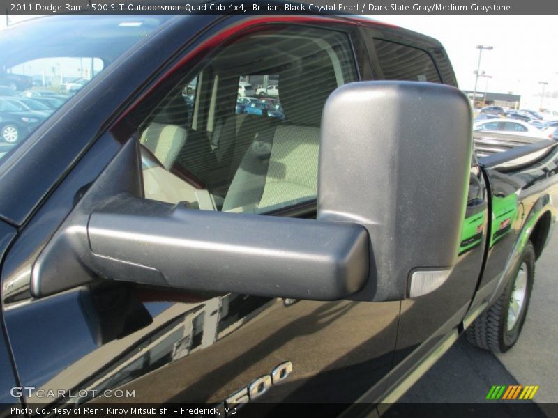Brilliant Black Crystal Pearl / Dark Slate Gray/Medium Graystone 2011 Dodge Ram 1500 SLT Outdoorsman Quad Cab 4x4