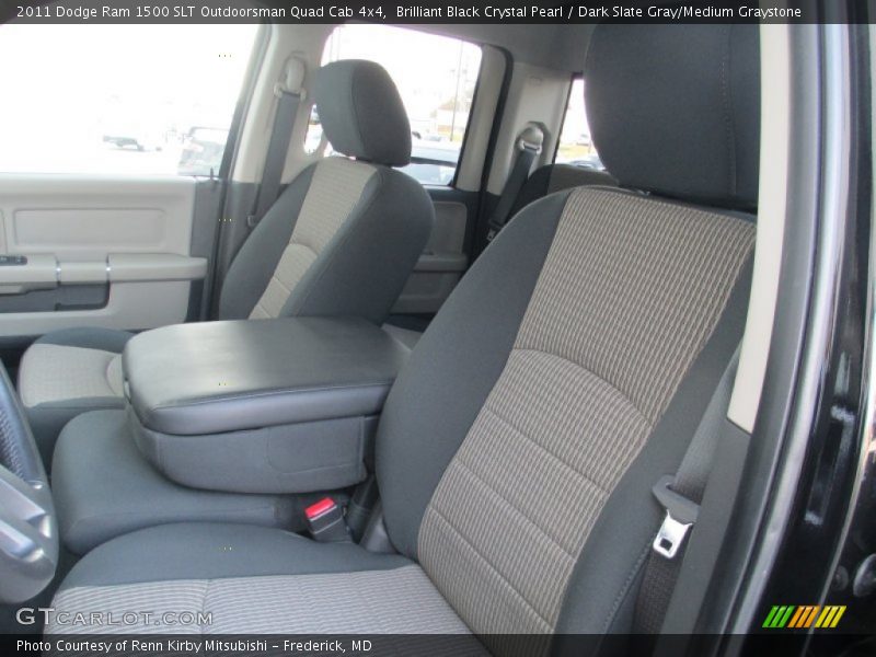 Brilliant Black Crystal Pearl / Dark Slate Gray/Medium Graystone 2011 Dodge Ram 1500 SLT Outdoorsman Quad Cab 4x4