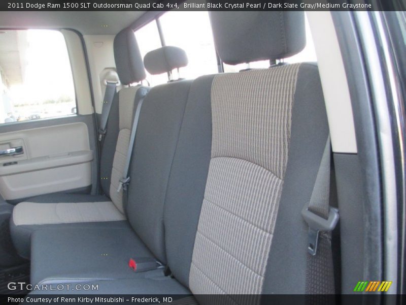 Brilliant Black Crystal Pearl / Dark Slate Gray/Medium Graystone 2011 Dodge Ram 1500 SLT Outdoorsman Quad Cab 4x4