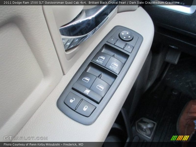 Brilliant Black Crystal Pearl / Dark Slate Gray/Medium Graystone 2011 Dodge Ram 1500 SLT Outdoorsman Quad Cab 4x4