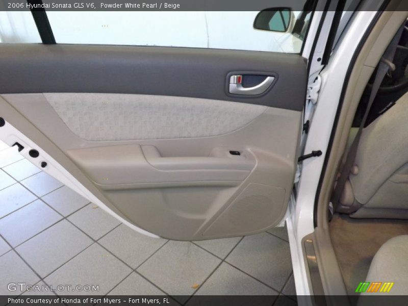 Powder White Pearl / Beige 2006 Hyundai Sonata GLS V6