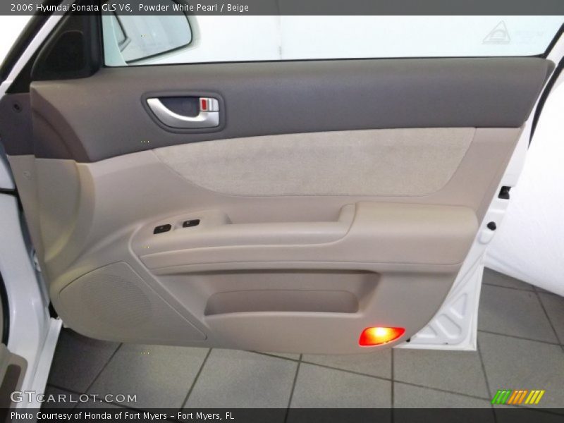 Powder White Pearl / Beige 2006 Hyundai Sonata GLS V6