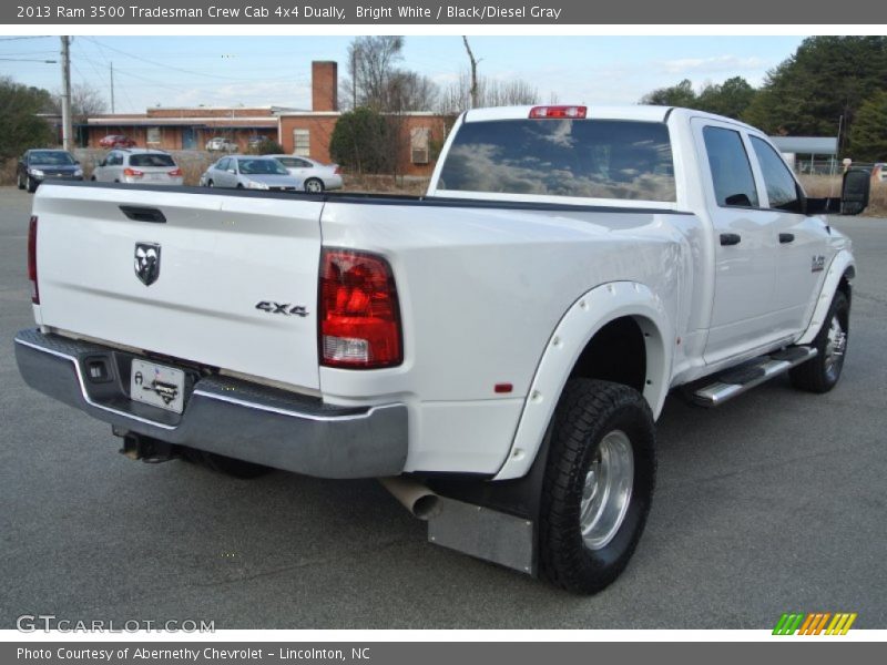 Bright White / Black/Diesel Gray 2013 Ram 3500 Tradesman Crew Cab 4x4 Dually