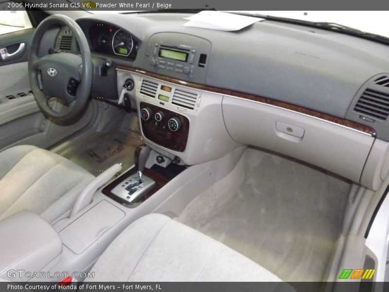 Powder White Pearl / Beige 2006 Hyundai Sonata GLS V6