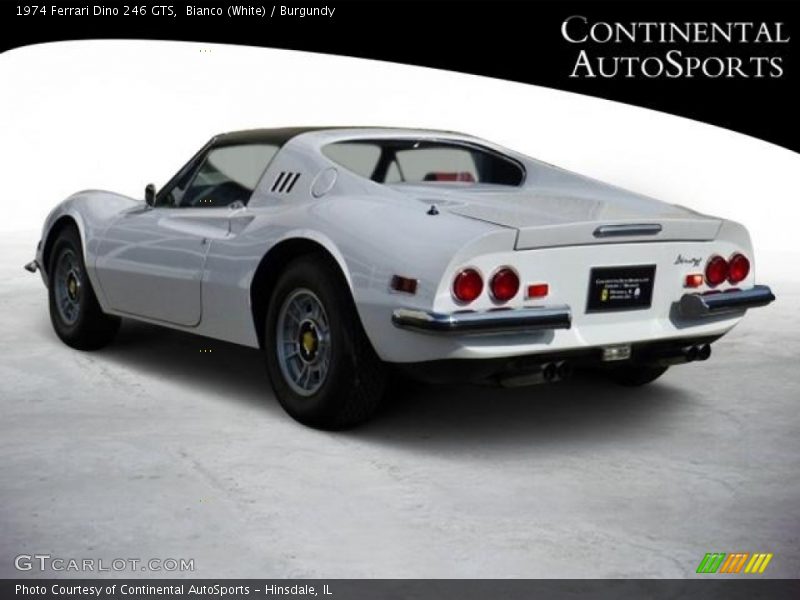 Bianco (White) / Burgundy 1974 Ferrari Dino 246 GTS