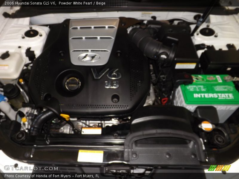Powder White Pearl / Beige 2006 Hyundai Sonata GLS V6