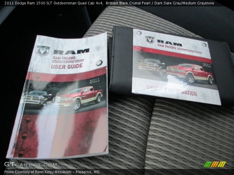 Brilliant Black Crystal Pearl / Dark Slate Gray/Medium Graystone 2011 Dodge Ram 1500 SLT Outdoorsman Quad Cab 4x4