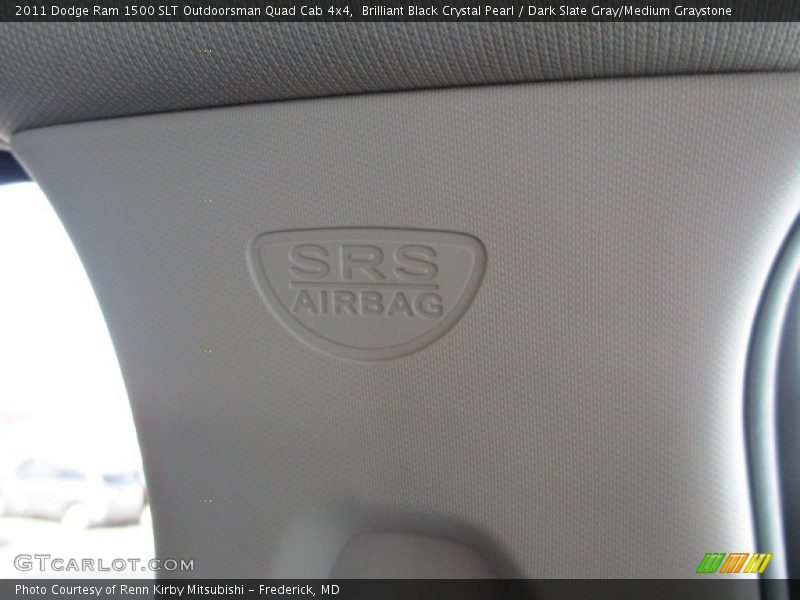 Brilliant Black Crystal Pearl / Dark Slate Gray/Medium Graystone 2011 Dodge Ram 1500 SLT Outdoorsman Quad Cab 4x4