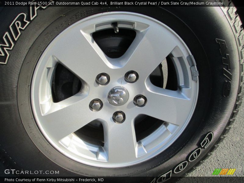 Brilliant Black Crystal Pearl / Dark Slate Gray/Medium Graystone 2011 Dodge Ram 1500 SLT Outdoorsman Quad Cab 4x4