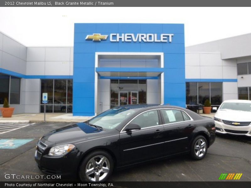 Black Granite Metallic / Titanium 2012 Chevrolet Malibu LS