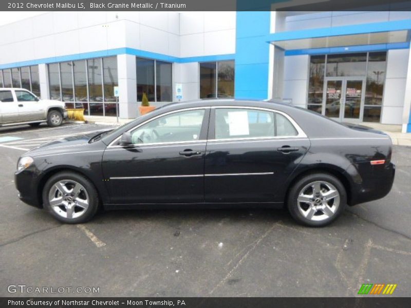 Black Granite Metallic / Titanium 2012 Chevrolet Malibu LS