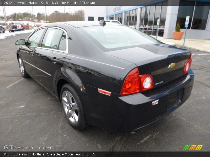 Black Granite Metallic / Titanium 2012 Chevrolet Malibu LS