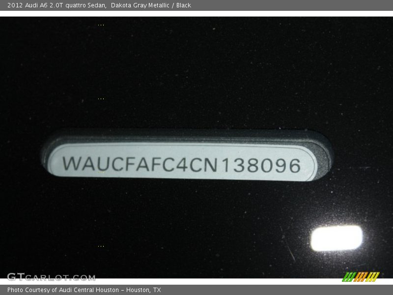 Dakota Gray Metallic / Black 2012 Audi A6 2.0T quattro Sedan