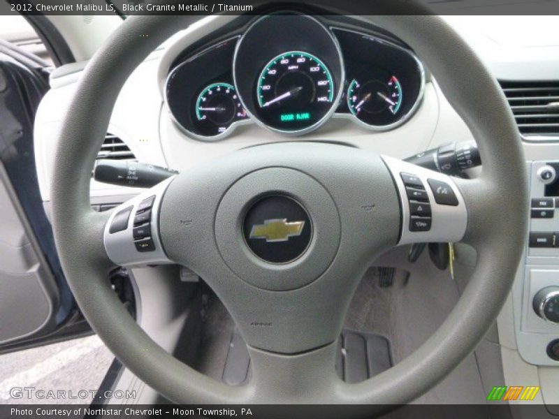 Black Granite Metallic / Titanium 2012 Chevrolet Malibu LS