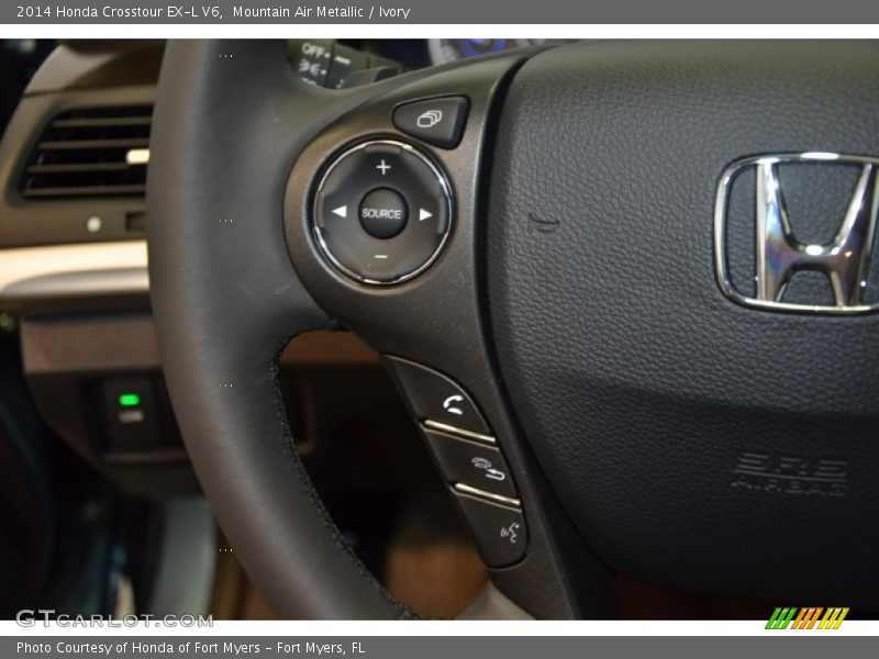 Mountain Air Metallic / Ivory 2014 Honda Crosstour EX-L V6