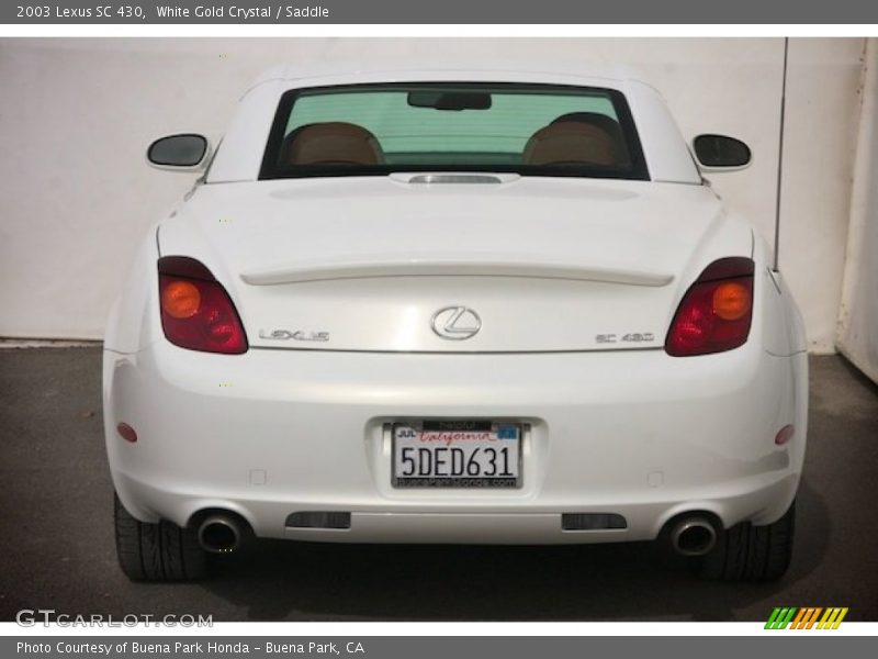 White Gold Crystal / Saddle 2003 Lexus SC 430