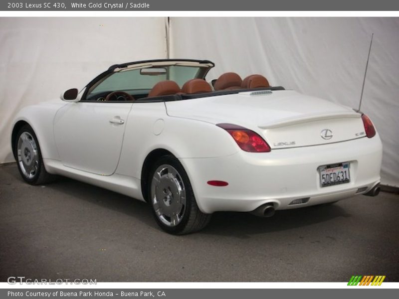 White Gold Crystal / Saddle 2003 Lexus SC 430