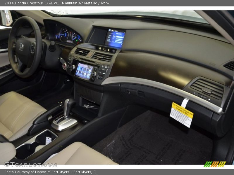 Mountain Air Metallic / Ivory 2014 Honda Crosstour EX-L V6