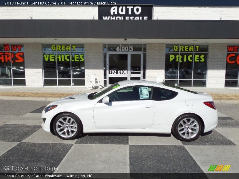 Monaco White / Black Cloth 2013 Hyundai Genesis Coupe 2.0T