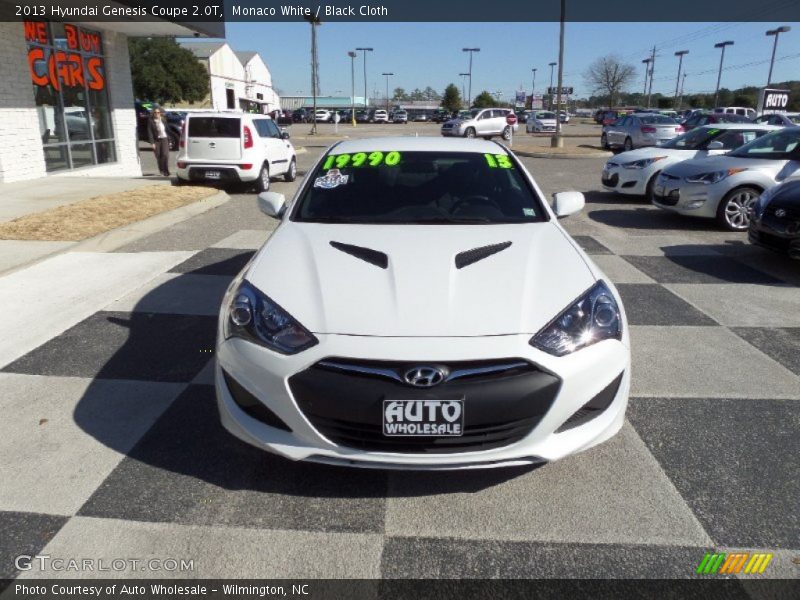 Monaco White / Black Cloth 2013 Hyundai Genesis Coupe 2.0T