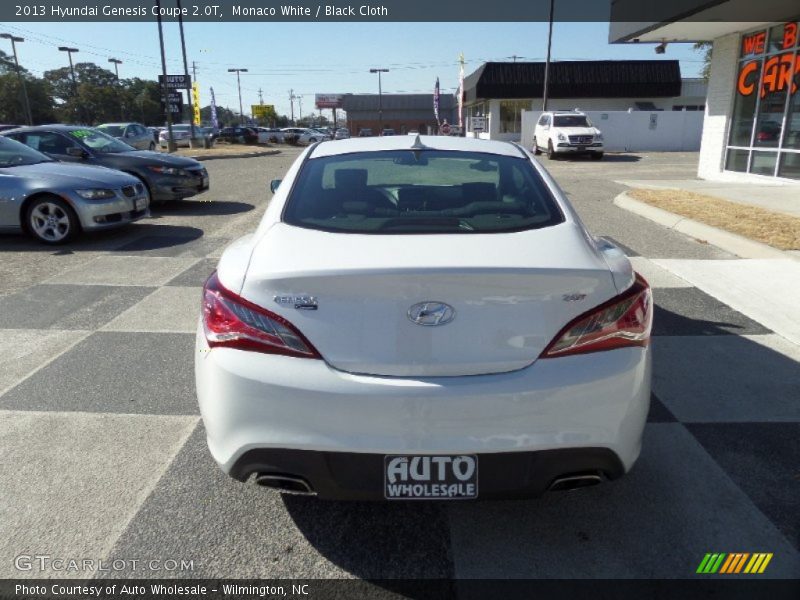 Monaco White / Black Cloth 2013 Hyundai Genesis Coupe 2.0T
