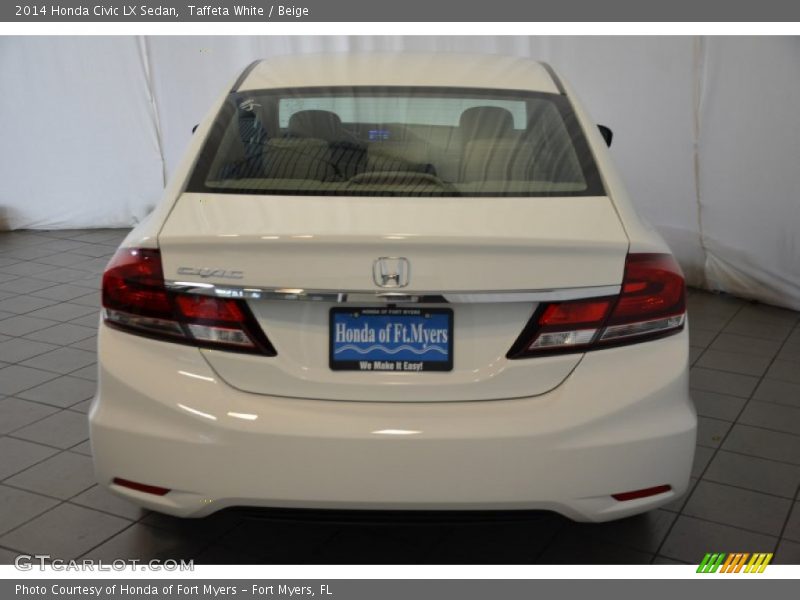 Taffeta White / Beige 2014 Honda Civic LX Sedan