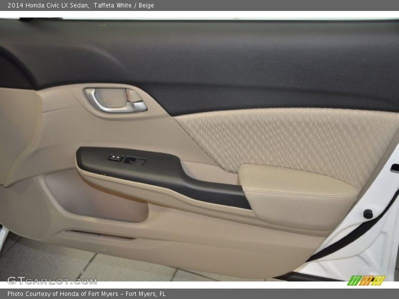 Taffeta White / Beige 2014 Honda Civic LX Sedan