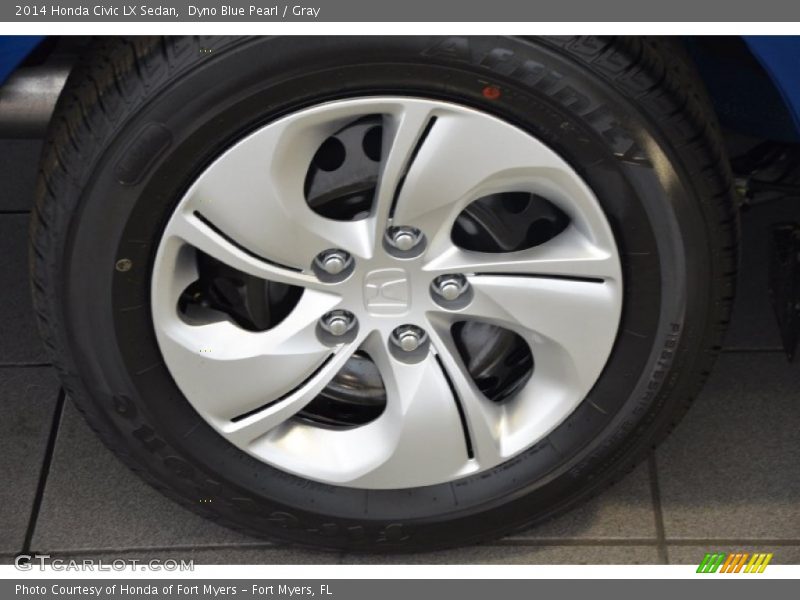 Dyno Blue Pearl / Gray 2014 Honda Civic LX Sedan