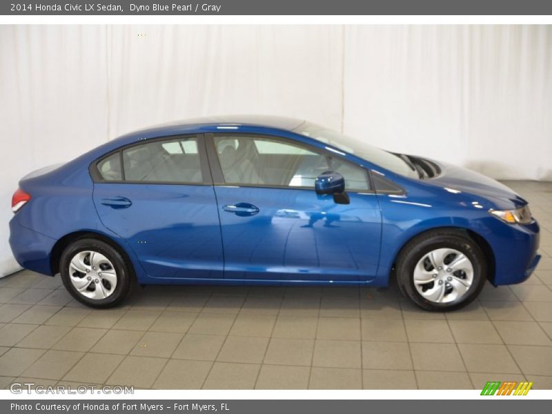 Dyno Blue Pearl / Gray 2014 Honda Civic LX Sedan