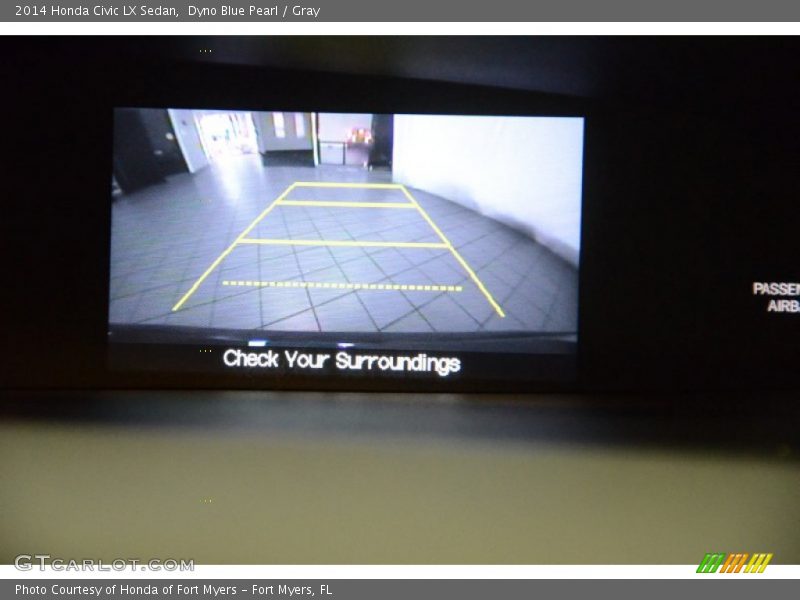 Dyno Blue Pearl / Gray 2014 Honda Civic LX Sedan