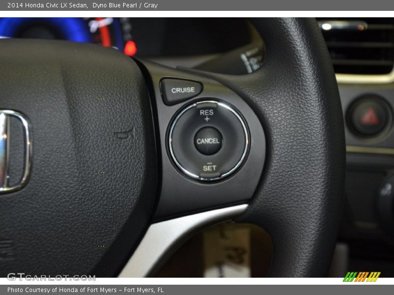 Dyno Blue Pearl / Gray 2014 Honda Civic LX Sedan