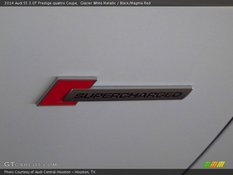 Glacier White Metallic / Black/Magma Red 2014 Audi S5 3.0T Prestige quattro Coupe