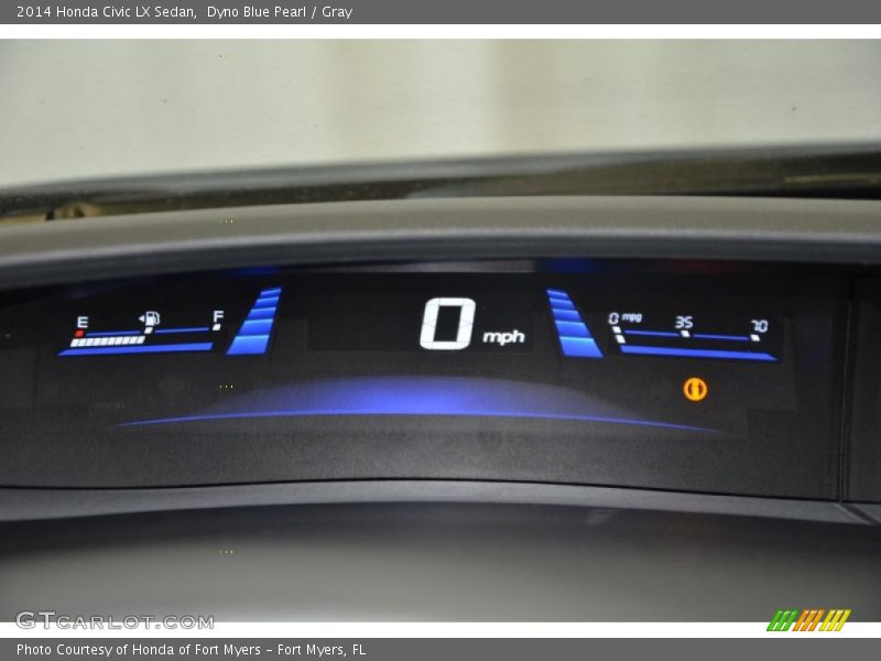 Dyno Blue Pearl / Gray 2014 Honda Civic LX Sedan