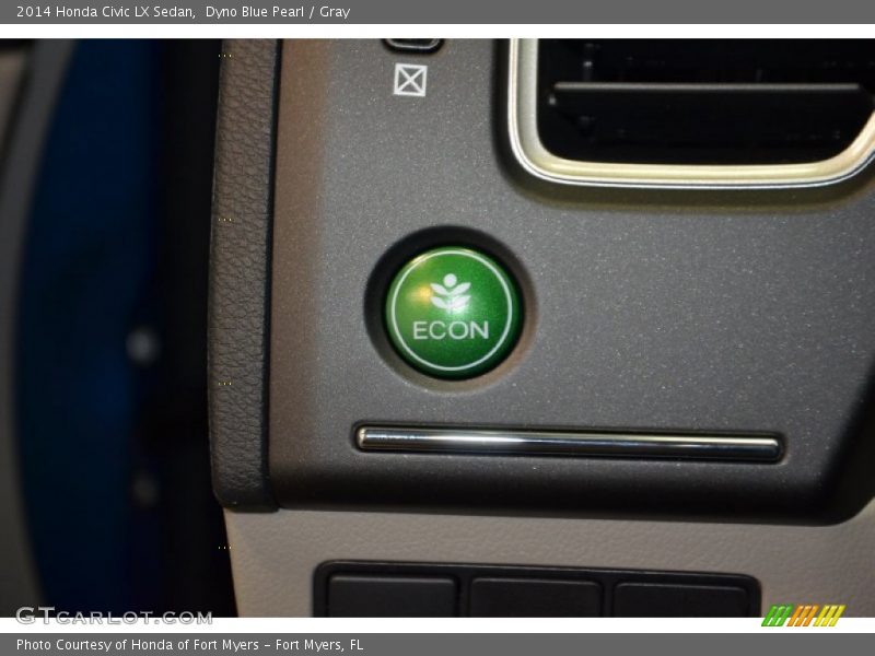 Dyno Blue Pearl / Gray 2014 Honda Civic LX Sedan